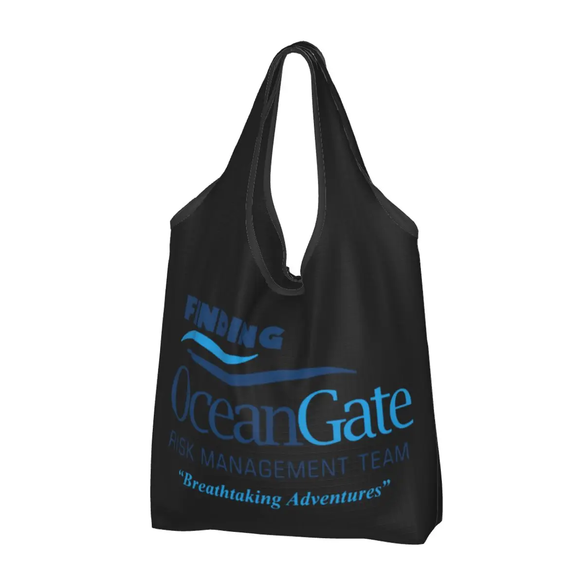 

Большая многоразовая продуктовая сумка OceanGate, складная Экологически чистая сумка для покупок с потрясающими приключениями, можно стирать