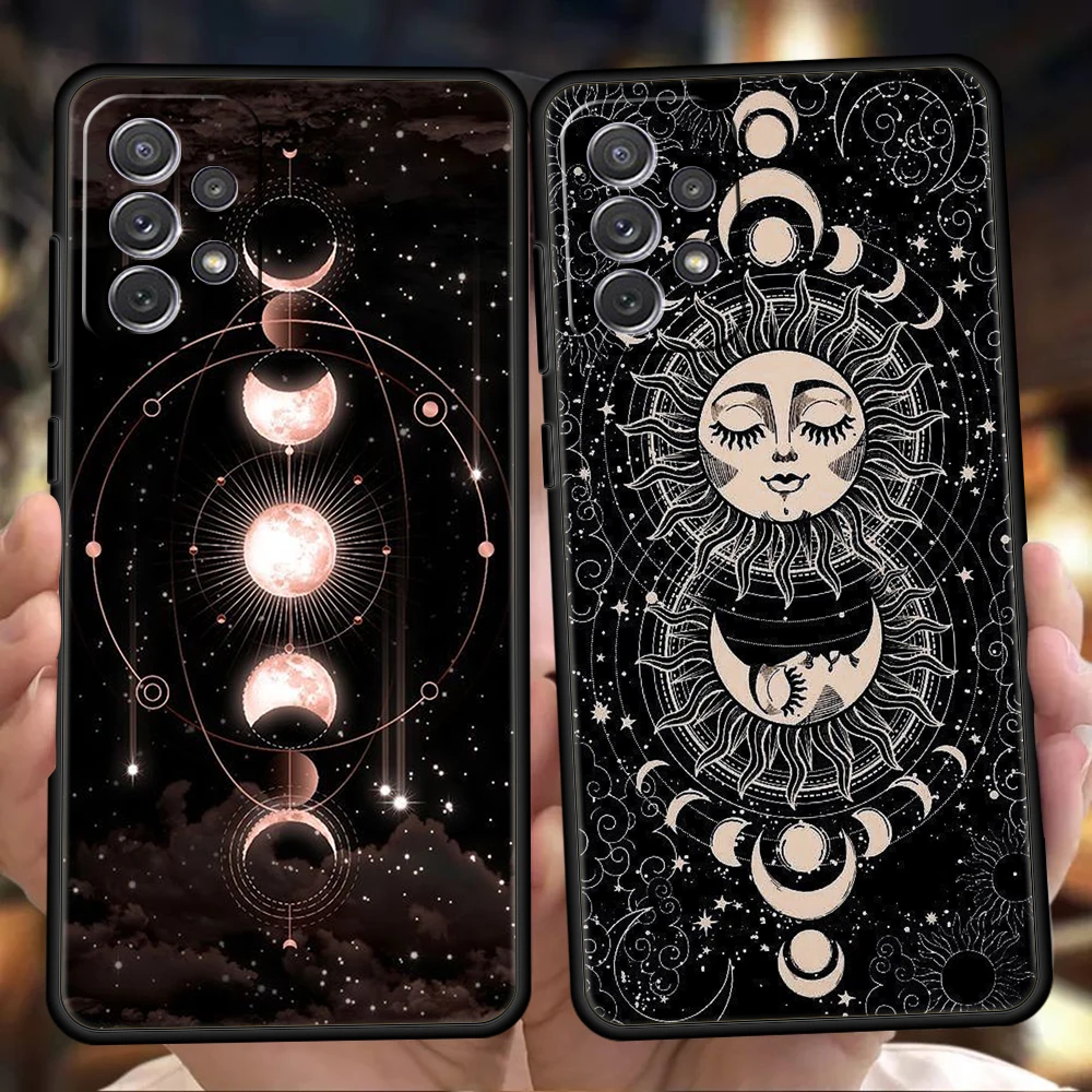 Astrological Suns Moons Clouds Soft Shell Phone Case