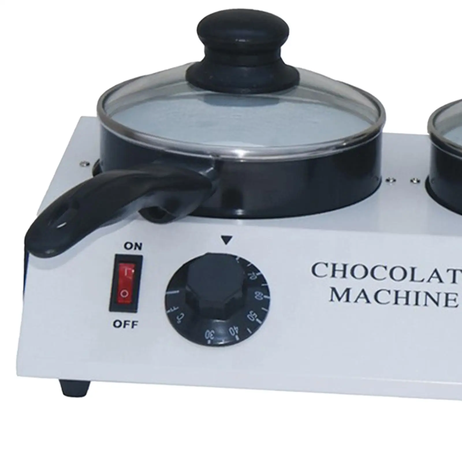Chocolate Melting Pot US Adapter High Performance Wear Resistant 2 Pots Sturdy Chocolate Melting Machine for Cream Butter Cheese
