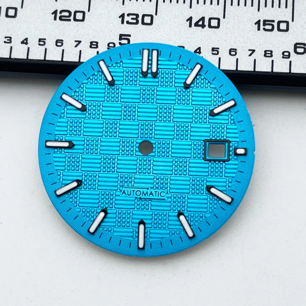 Elegant 31mm Grid-Patterned Round Watch Dial