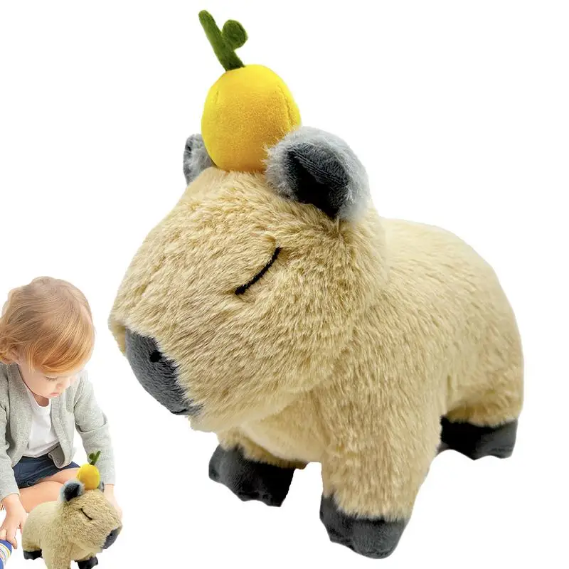 

Stuffed Capybara Super Soft Small Capybara Plush Stuffed Animal Decorative Throw Pillow Stuffed Animals Odorless Kawaii Capybara