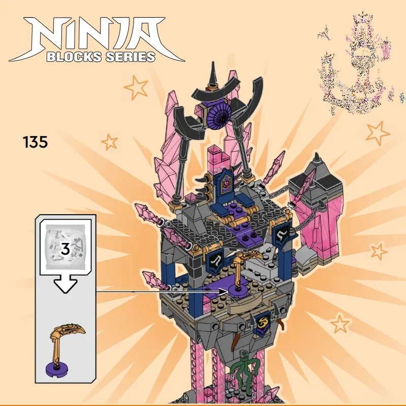 thumbnail image 1 of Ninja 16 Season Sets Golden Ultra Dragon Crystal King Nya's X Mech Bloques de construcción Ladrillos técnicos Figuras para niños Regalos, 1 of 5