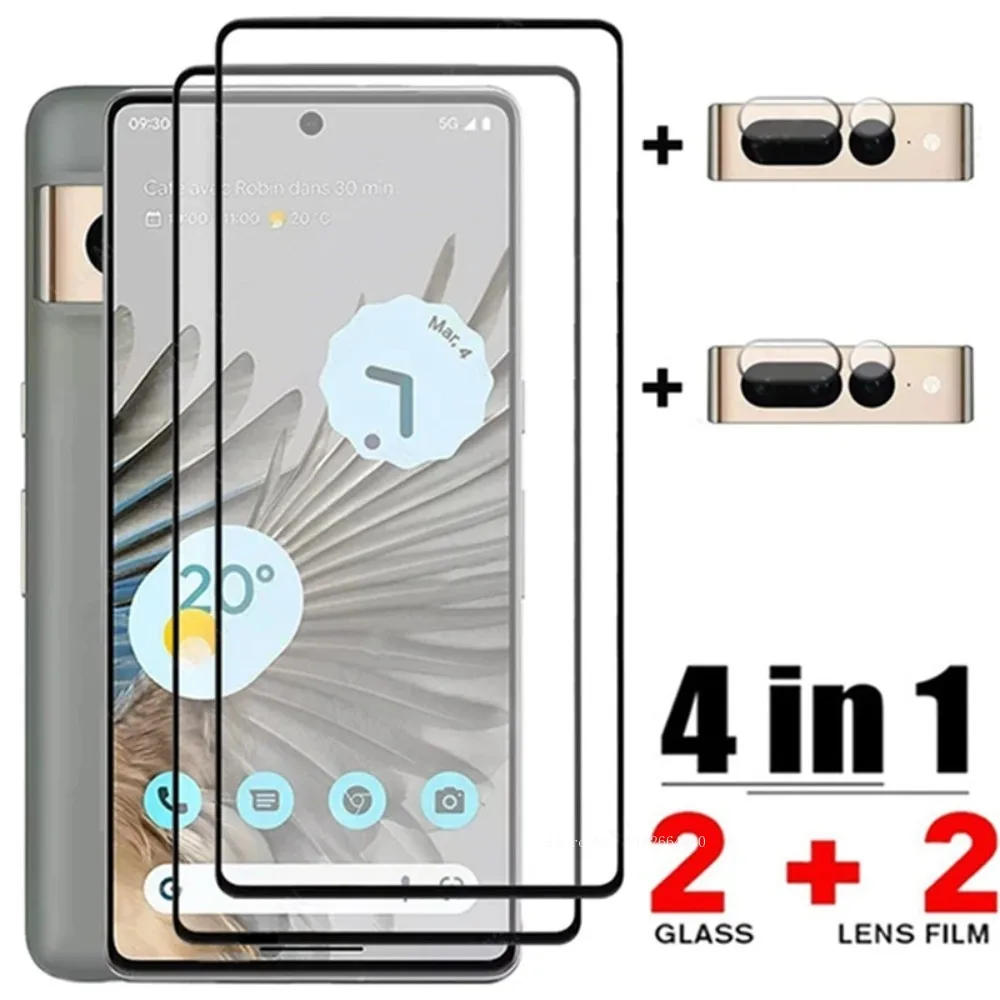 2+2 gehärtetes Glas für Google Pixel 7 Pro Vollbildschutz Kameraobjektiv Schutzfolie Pixel6 6 Pro Pixel 7 8Pro Glas