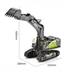 HUINA 1593 1:14 RC Alloy Excavator 22CH Big Screw drive Simulation Excavator Remote Control Track Engineering Vehicle Toy boy 6