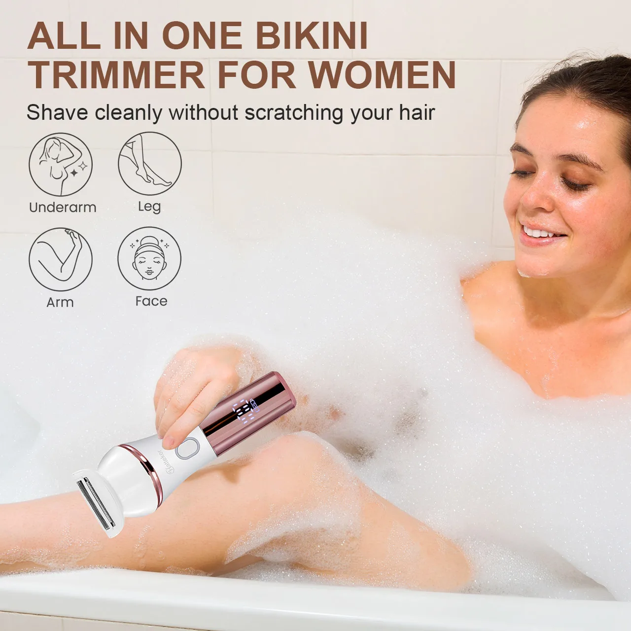 Hatteker epilator för kvinnor hårborttagning för ben bikini ansikte_voghion.com