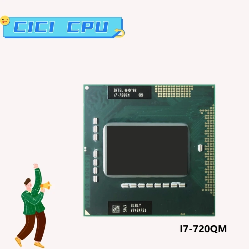 Core I7-720Qm I7 720Qm Slbly I7 720Qm 1.6 Ghz Quad Core 8 Thread Cpu Processor 6W 45W Socket G1 / Rpga988A