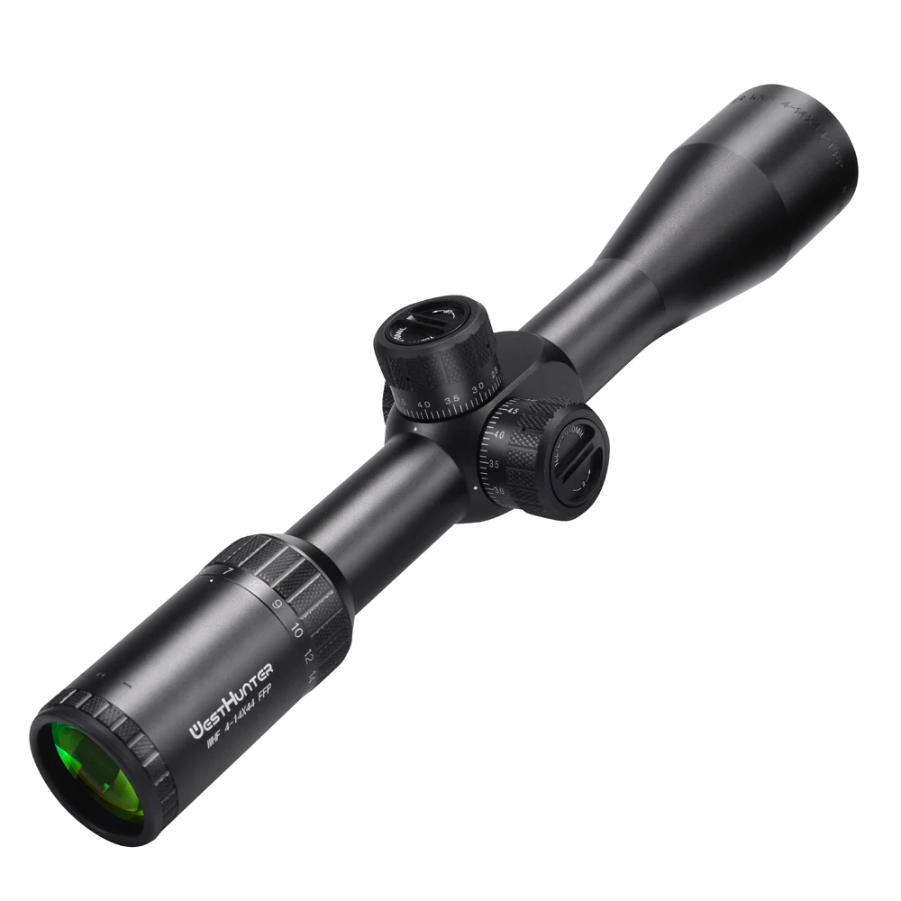 WESTHUNTER WHF 4-14X44 FFP Scope First Focal Plane Side Parallax Hunting Riflescope Long Eye Relief Tactical Optical Sights rifle scope