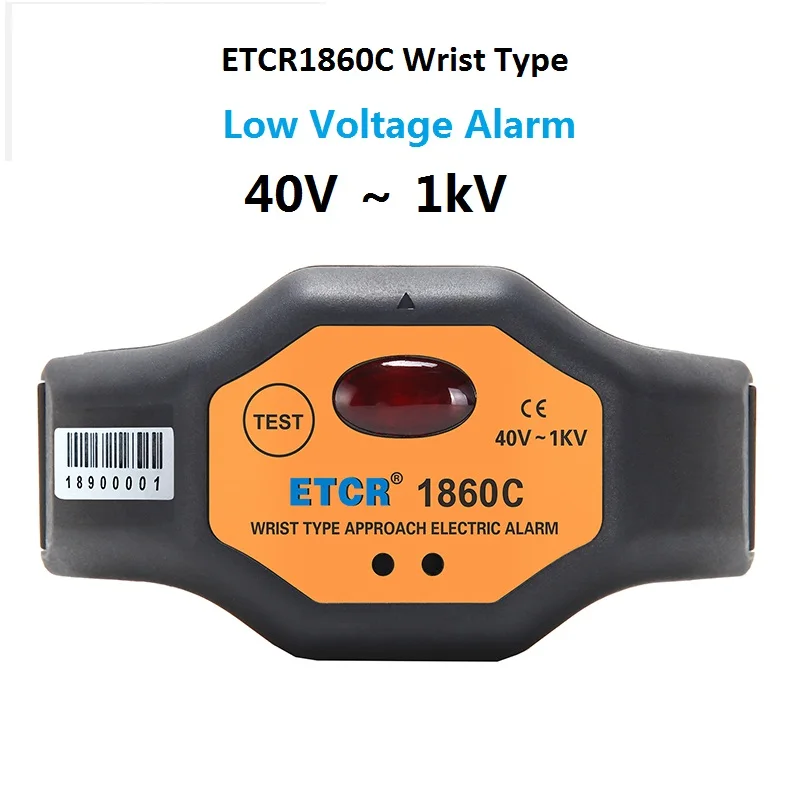 

ETCR1860C Wrist Type Low Voltage Alarm AC 40V-1KV SCM Non-contact Induction Technology Ensure IP54 Close Electric Device