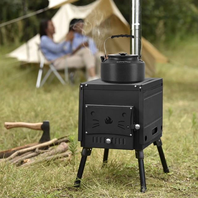 Outdoor Camping Heating Stove Portable Small Firewood Stove Charcoal -  AliExpress