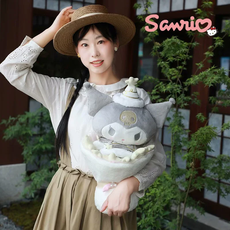 

New Sanrio Anime Hello Kitty Star Wish Plush Bouquet Cartoon Cinnamoroll/kuromi Living Room Decoration Girl Valentine's Day Gift
