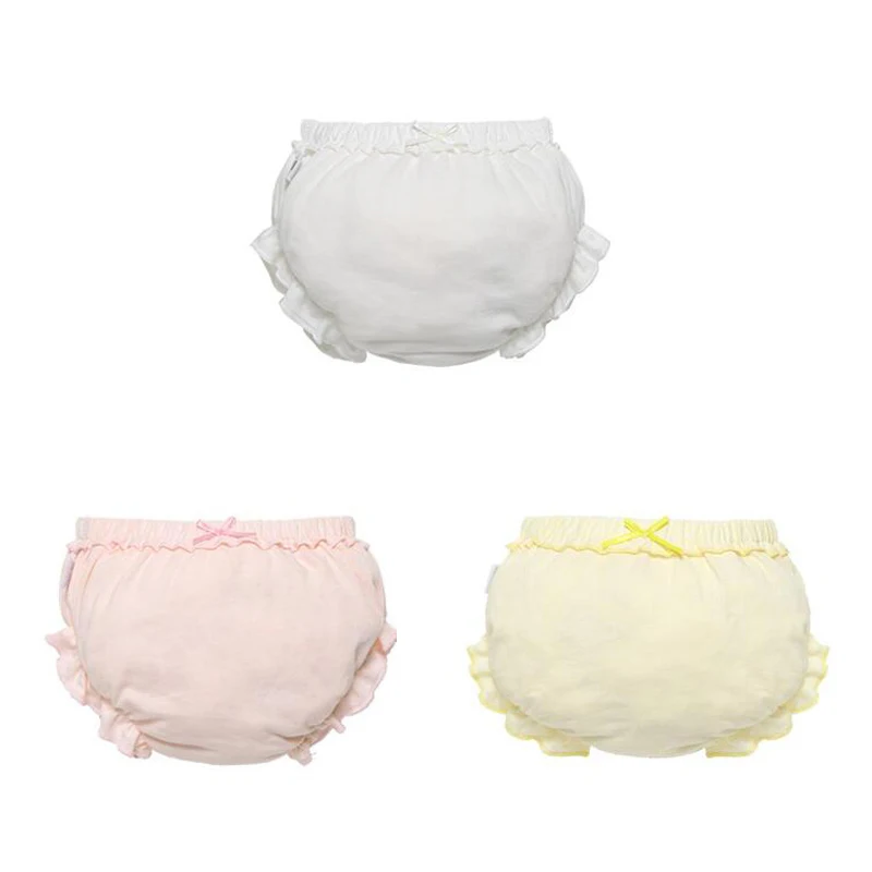 Baby Cotton Panties 3 Piece/Lot Girl Soft Briefs For Newborn Children Underwear Infant Kids Cartoon Bow Underpants baby cotton panties