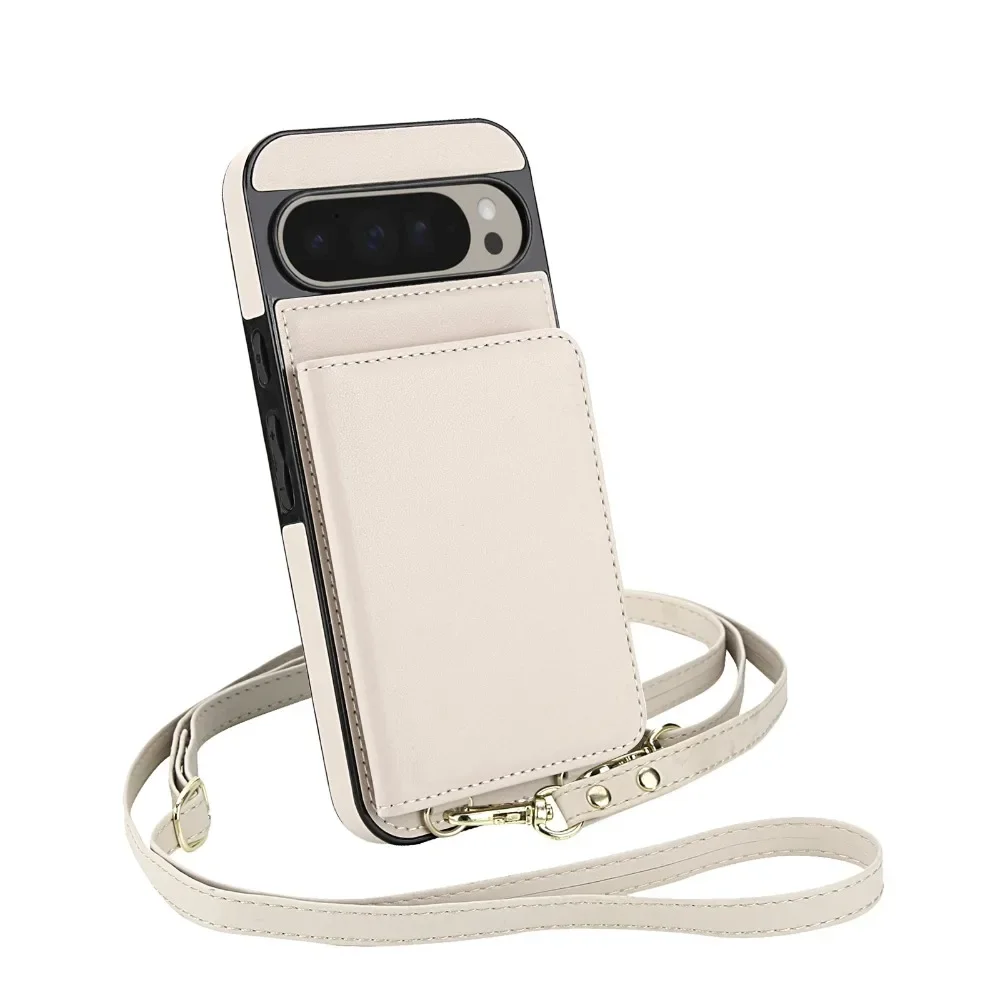 RFID Blocking Crossbody Wrist Strap Wallet Phone Case with Adjustable Lanyard