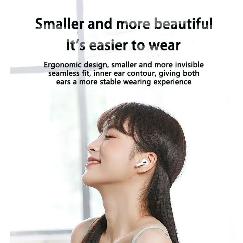 Pro 4 TWS Wireless Headphones Earphone Bluetooth-compatible 5.3 Waterproof Headset with Mic for Xiaomi iPhone Pro4 Earbuds Game 6