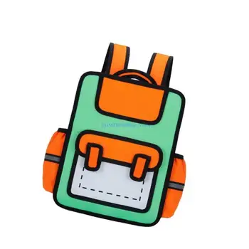 63HC Delicate Cartoon 3D Backpack Anime Styles Bag Casual School Bags for Students 1