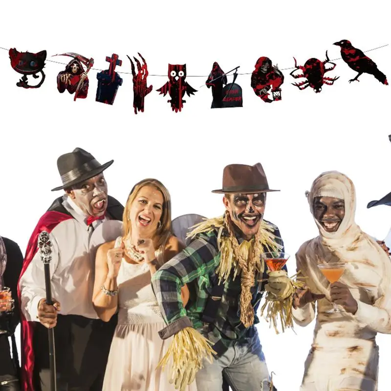 

Фон для Хэллоуина, баннер с тыквой, летучая мышь, Череп, баннер, украшения для помещений, предметы одежды для охоты, дома, улицы