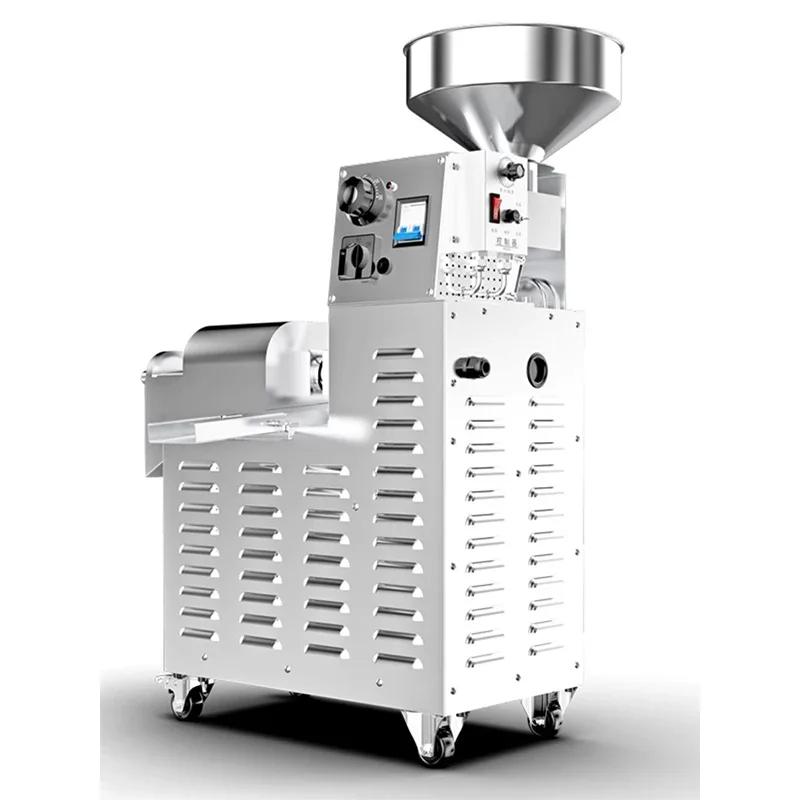 Oil Press Machine Commercial Stir frying And Pressing in one Stainless Steel 2200W Olive Kernel Coconut Extractor 4