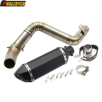 For KTM DUKE 125 2011-2016 DUKE 200 2012-2020 RC 125 2014-2016 RC 200 2014-2020Motorcycle Exhaust Can Pot Silencer Mid Link Pipe