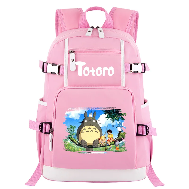 

Anime Totoro Pink Child Backpack Girl School bag High quality Kids Students Schoolbag Women Teenagers Laptop Shoulder Bags