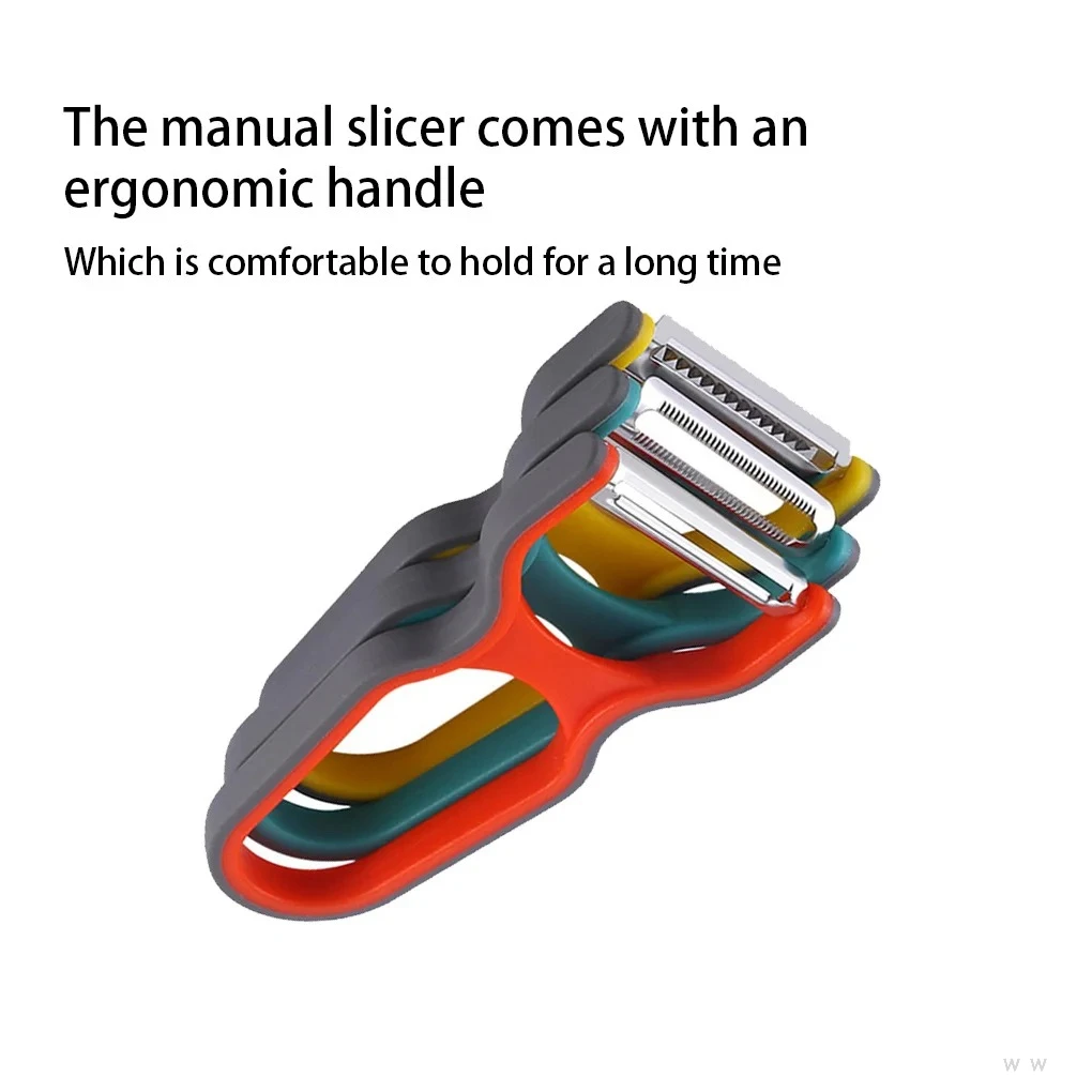Potato Peeler 3Pcs Stainless Steel Multi-Function Potato Peeler Fruit Vegetable Chopper Slicer Grater Set