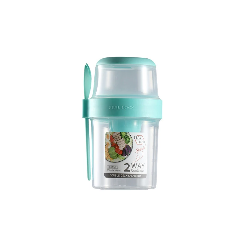 870ML Overnight Oats Jars with Spoon and Lid Milk Fruit Salad Food Storage Jars Portable Cereal Breakfast Cups Kitchen Supplies