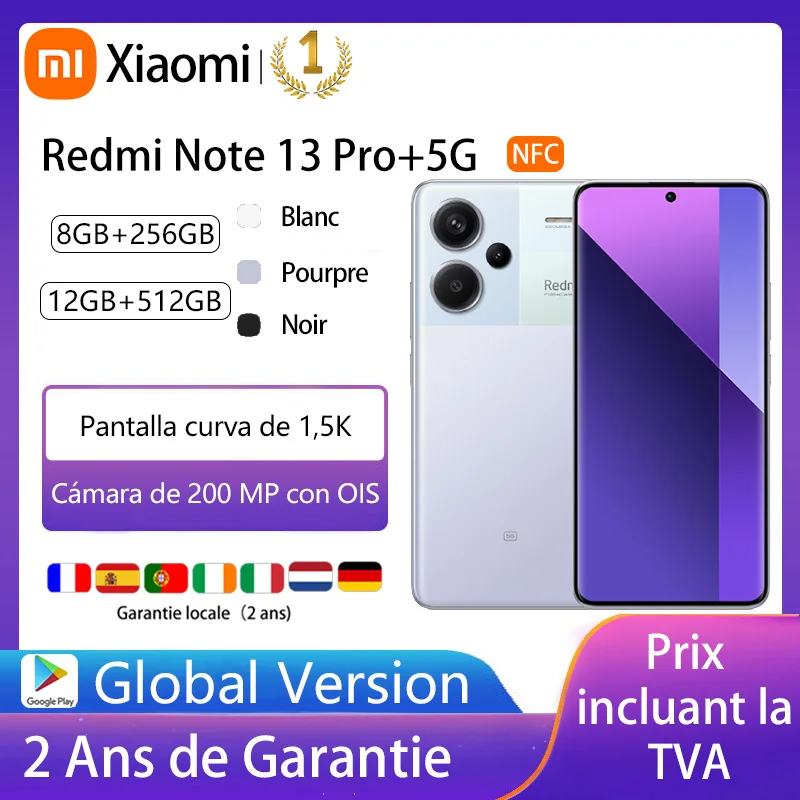 Xiaomi Redmi Note 13 Pro Plus 5G Smartphones NFC Camera 200MP with Be,  Alimed Incurver Screen 120Hz, 120W HyperCharge, Local Warranty, Global  version - AliExpress