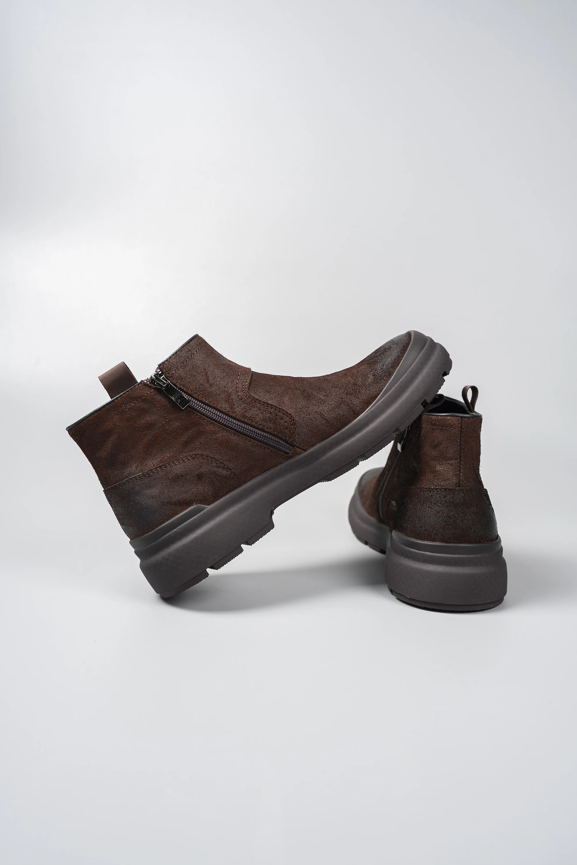 Neue europäische Station-Freizeitschuhe für Herbst und Winter, altmodische Vintage-High-Top-Stiefel, kurze Arbeitsstiefel aus echtem Leder mit Ärmeln – Detail 8