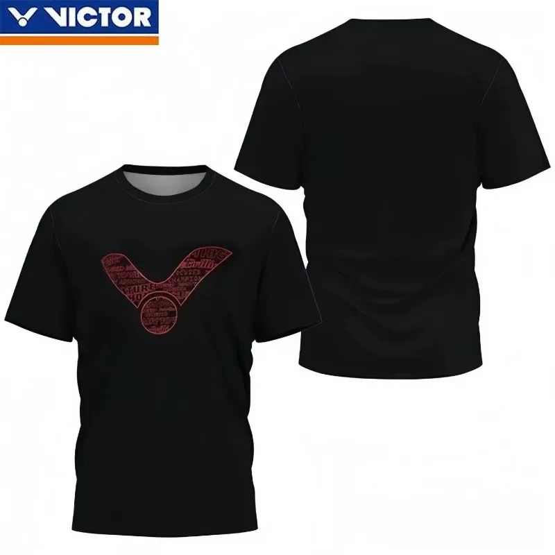 Victor Summer New Men's and Women's Same Badminton Top Quick-drying Breathable Training Short-sleeved T-shirt