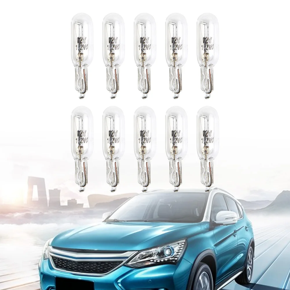 

Dashboard Lights With 10 T5 286 Wedge Halogen Bulbs - 12V 1.2W, Quartz Glass, Perfect Fit For Dashboard