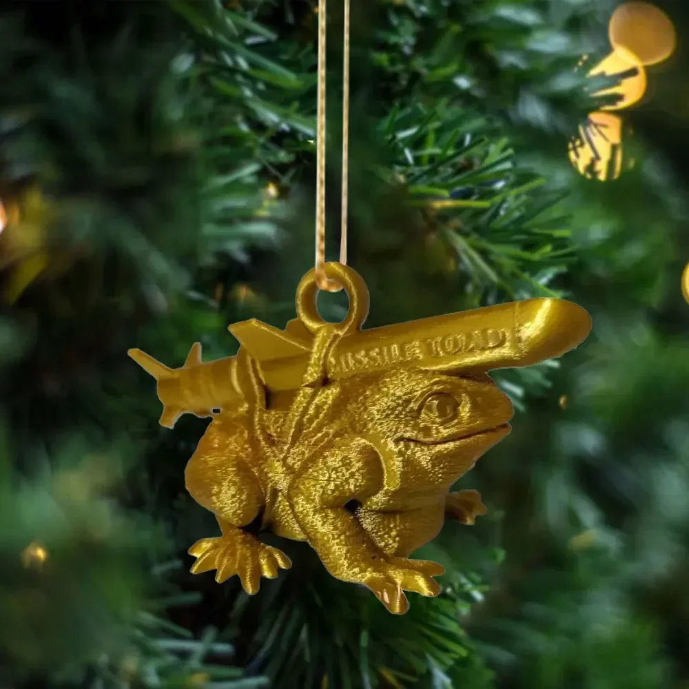 Mighty Toad Resin Decoration with Missile To Defend The Justice of The Animal Decorations Classmates and Friends Christmas Gifts