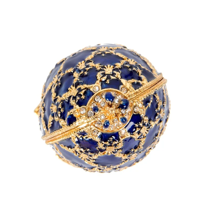 QIFU Russia Red Blue Green Faberge Egg and Miniature Castle in Crafts for Home Decor Gift 6