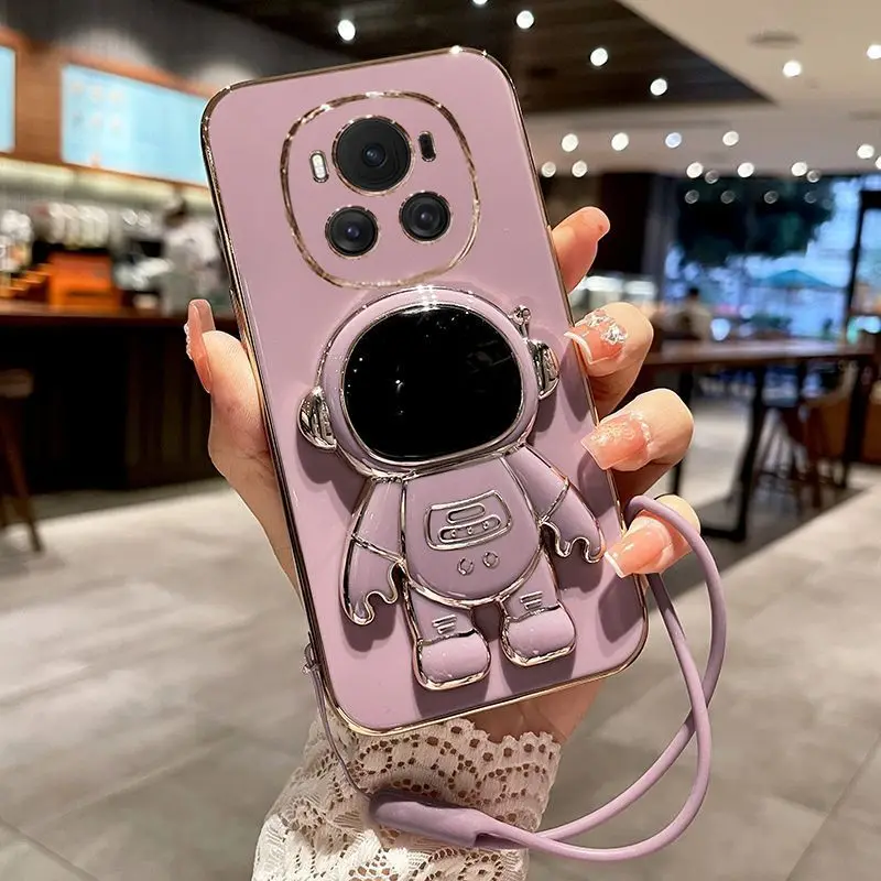 Custodia Per Astronauta Per Honor Magic 6 Pro 5Pro Cover Posteriore Per Cordino In Silicone Morbido Elettrolitico Di Lusso Per Magic 6 5 Pro Cute Bump