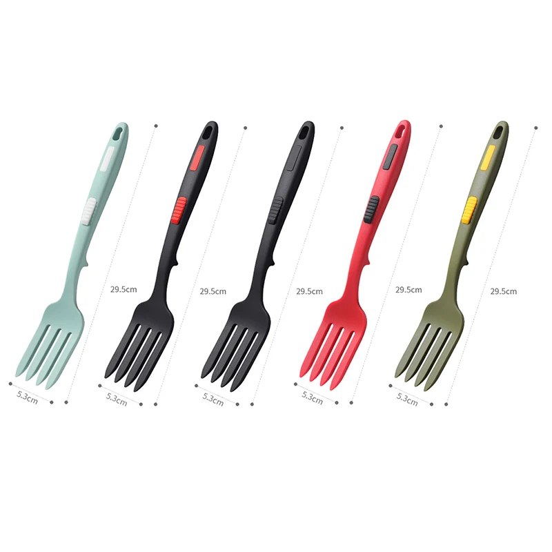 1pc Flexible Cooking Utensils Multi-function Spaghetti Server Silicone Salad Forks Whisking Serving Kitchen Accessories Silicone Fork Silicone Cooking Fork