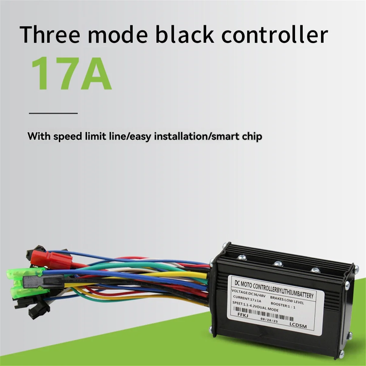SEMOIC 36V 48V 250W 350W 17A Three Mode Brushless Controller with Speed Limit Line for Ebike Electric Scooter