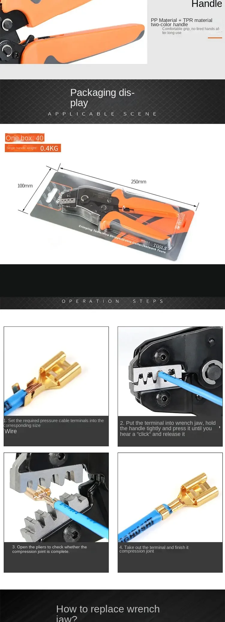 220v New New Multifunctional Crimping Pliers Interchangeable Die Cold Pressing P
