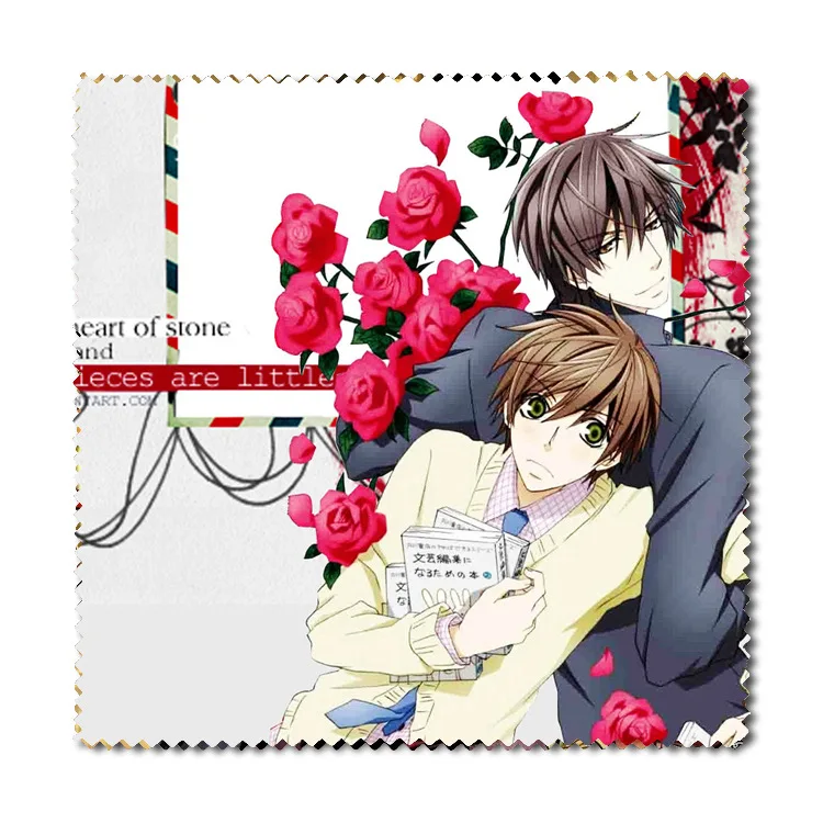 1pc Anime Sekai-ichi Hatsukoi Onodera Ritsu Takano Masamune Flannel Glasses Clean Cloth