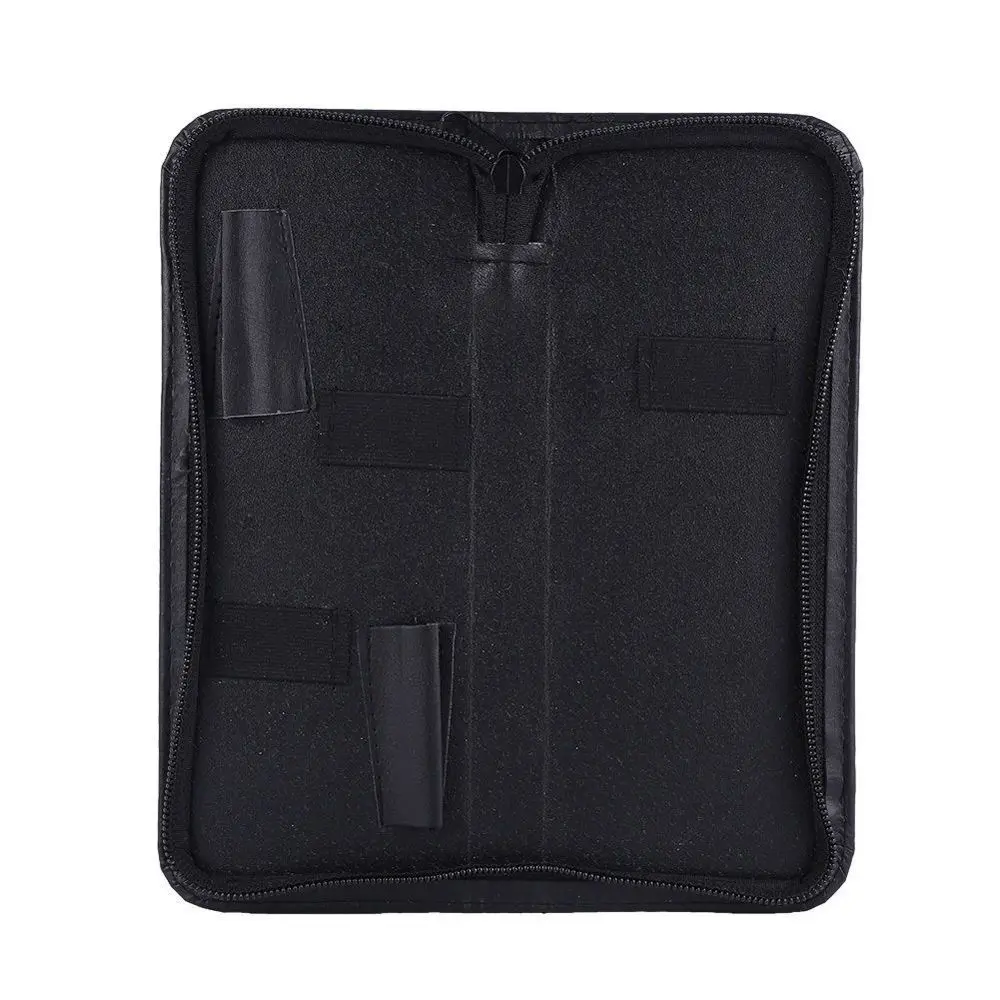 Storage Bag Hairdressing Tool Bags Black PU Leather Professional Hair Cutting Scissors Tool Bags Barber Shear Storage Pouch