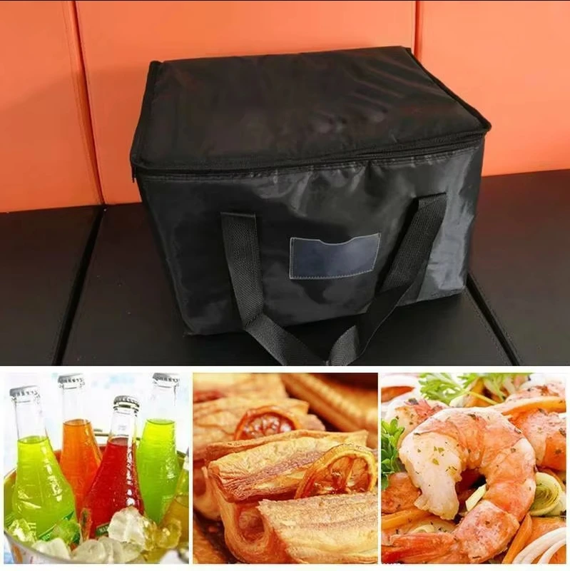 Fiambrera port&aacute;til con aislamiento para coche, bolsa de hielo plegable con cremallera para Picnic, Camping, bolsa de aluminio