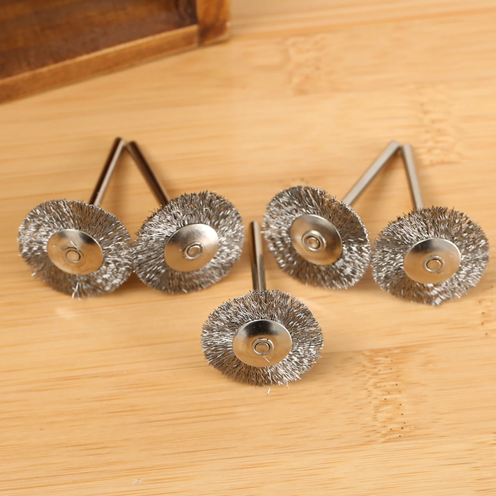 5Pcs 25mm Stainless Steel Wire Wheel Brushes Set for Mini Drill Grinder Rotary Tools Polishing Dremel Brush Dremel Accessories