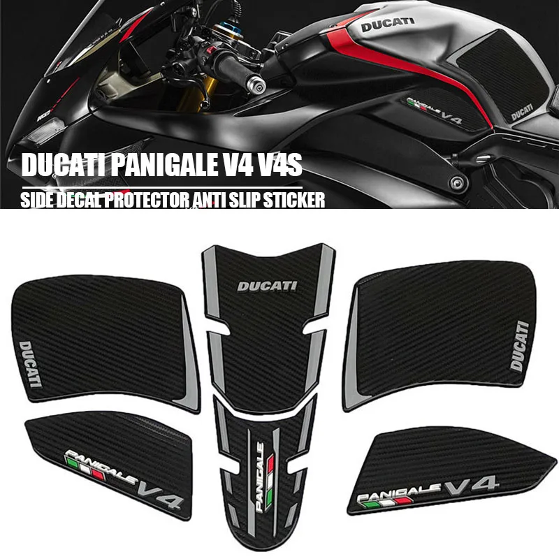 Protezioni Serbatoio Moto In Gomma Per Ducati Panigale V2 E Streetfighter V2 - Grip Antiscivolo, Design Ergonomico