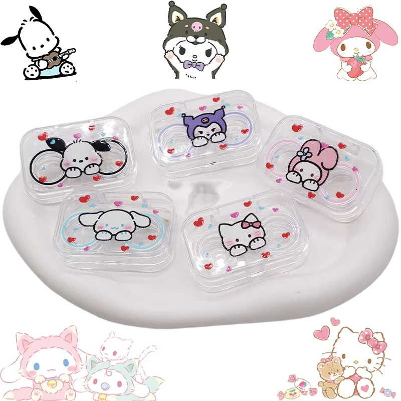 Anime Sanrio Hello Kittys My Melody Contact Lens Case Kawaii