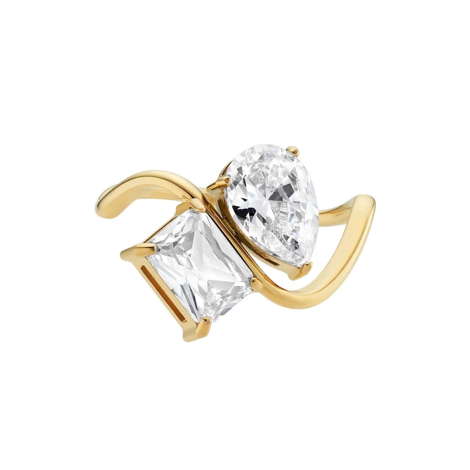 2026 Diamond-studded teardrop square women's fashion December birthstone ring Mother's Day gift 6
