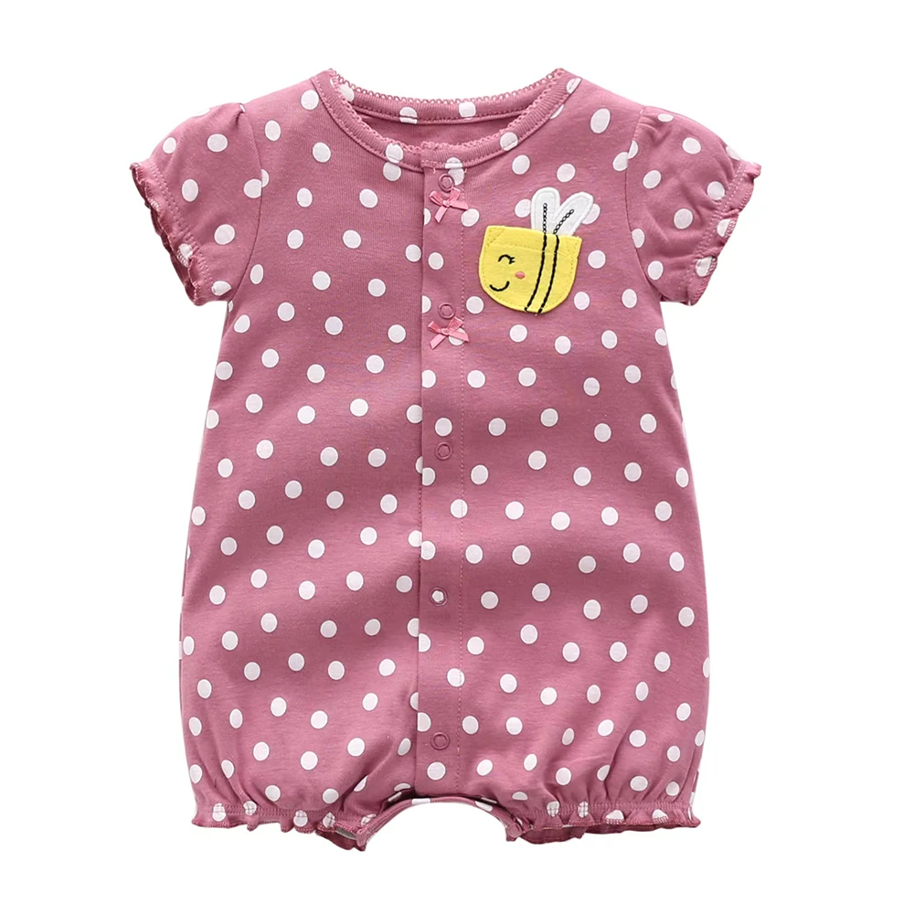 Baby Rompers Cotton Jumpsuit Baby Jumpsuit 2025 Summer Newborn Baby Rompers Short Sleeve Cartoon Printed Soft Cotton Jumpsuits Infant Bebe Clothes For 0-24 Month boy girls