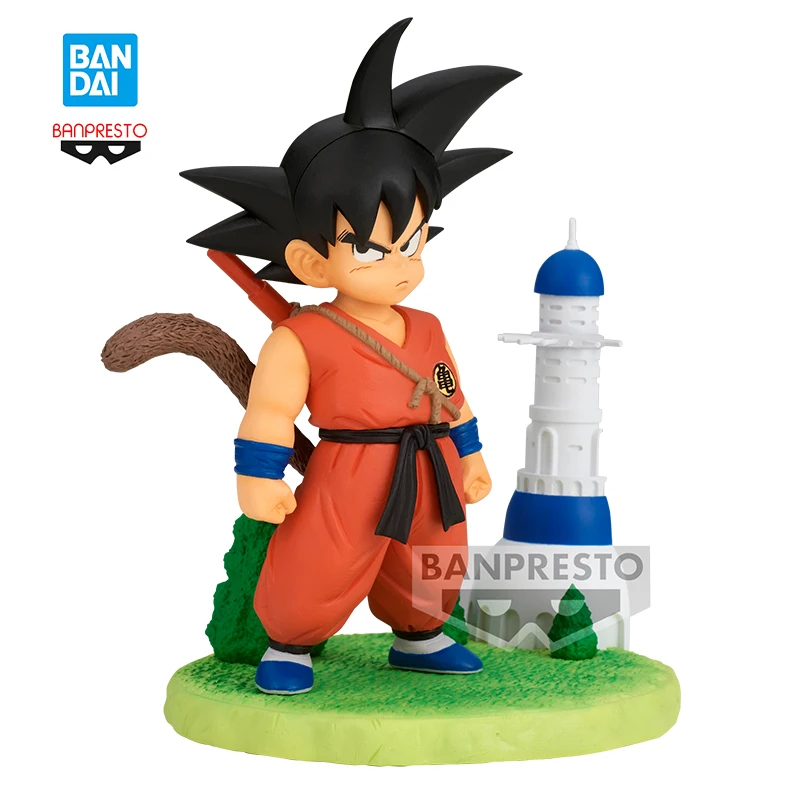 

In Stock Anime Figure Original 10Cm Bandai Banpresto History Box Vol.4 Dragon Ball Younger Years Son Goku Scenery Model Toys