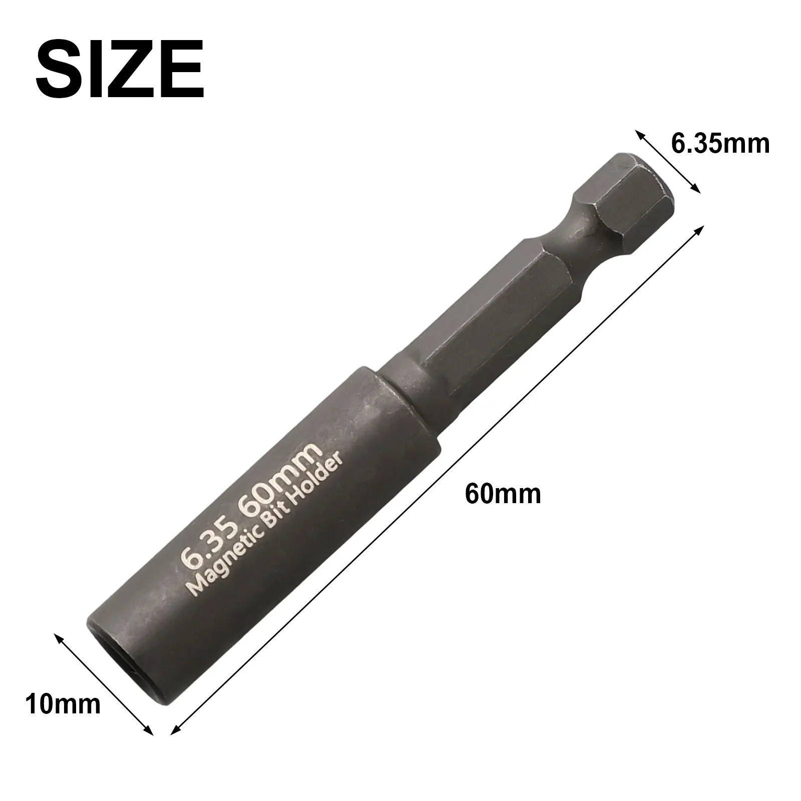 

Easy to Use Screwdriver Bit Holder Extension Rod 1/4inch Hex Shank 60mm Length Magnetic Convenient for Various DIY Projects
