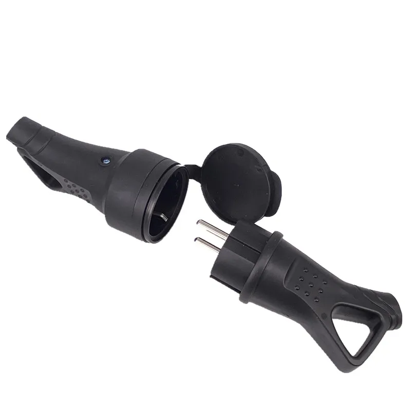 Spina Schuko Europea 2 Pezzi - Connettore Antitorsione Nero Per Cavi 6-16mm, 250V 16A - Foto 12