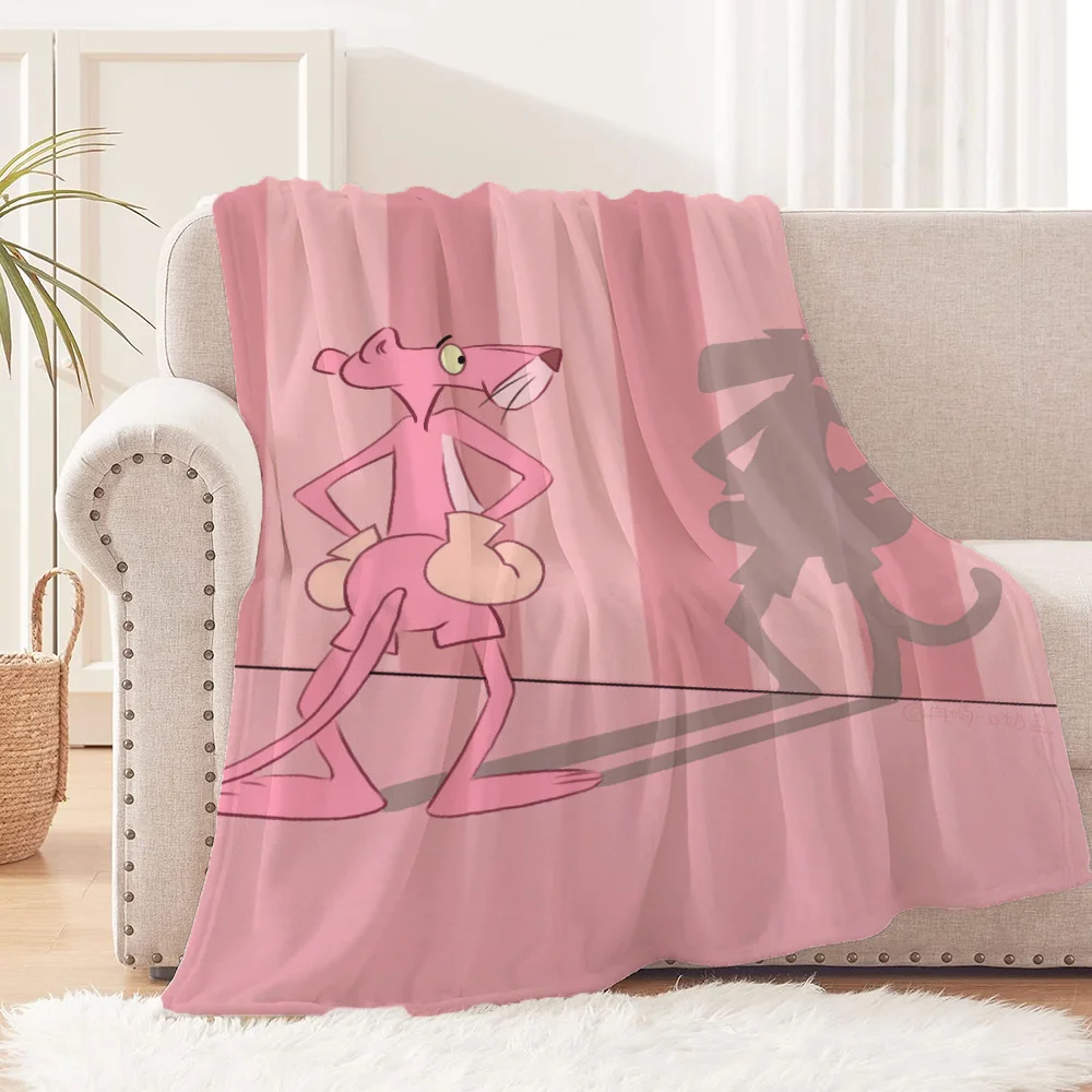 Decorative Blanket Bed Pink Panther Cute Throw Blanket for Sofa Luxury Fluffy Plaid Blankets and Throws Cobija Interior for Home 2