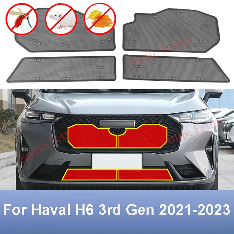 for-gwm-haval-h6-3rd-gen-h6-gt-h6-hev-car-radiator-protective-cover-water-tank-anti-insect-mesh-front-middle-grill-insect-net