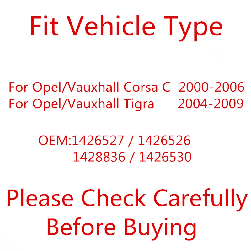 Opel 또는 Vauxhall Corsa C 2000-2006 Tigra 2004-2009 HD 가열 백미러 렌즈 자동차 액세서리 용 사이드 미러 유리
