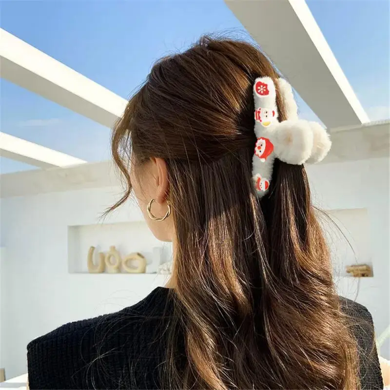 Christmas snowman Christmas Tree Hair Claw Hair Clip New Cute Large Claws Barrettes Hairpin Accessories