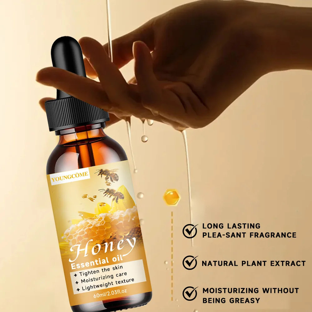Organic Honey Essential Oil set for Diffuser - Undiluted, Moisturizing Face & Body Massage, Anti-Aging, Vegan, No Additives 4